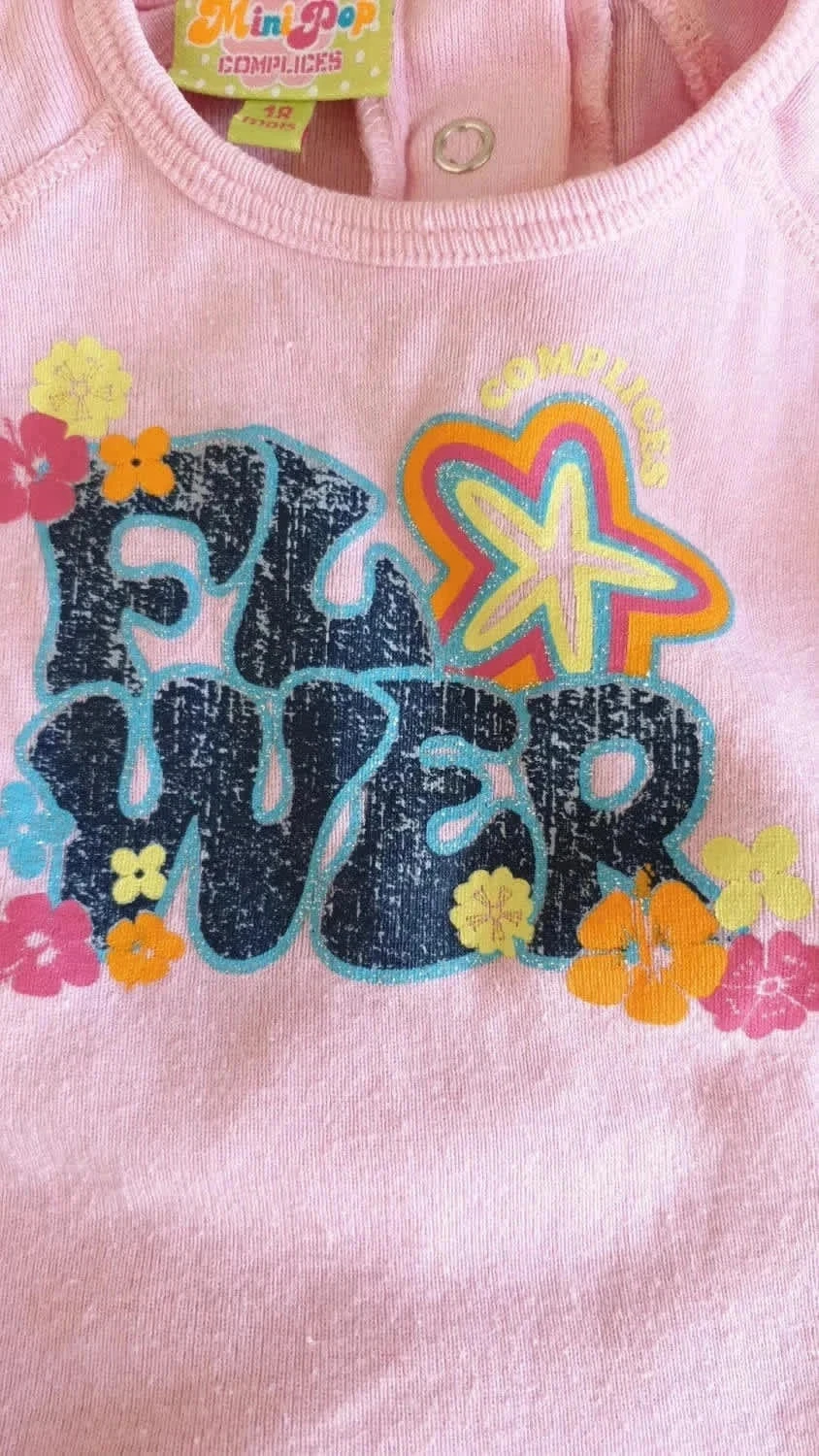 Conjunto macacão de jeans e camiseta Complices 18 meses – photo 5